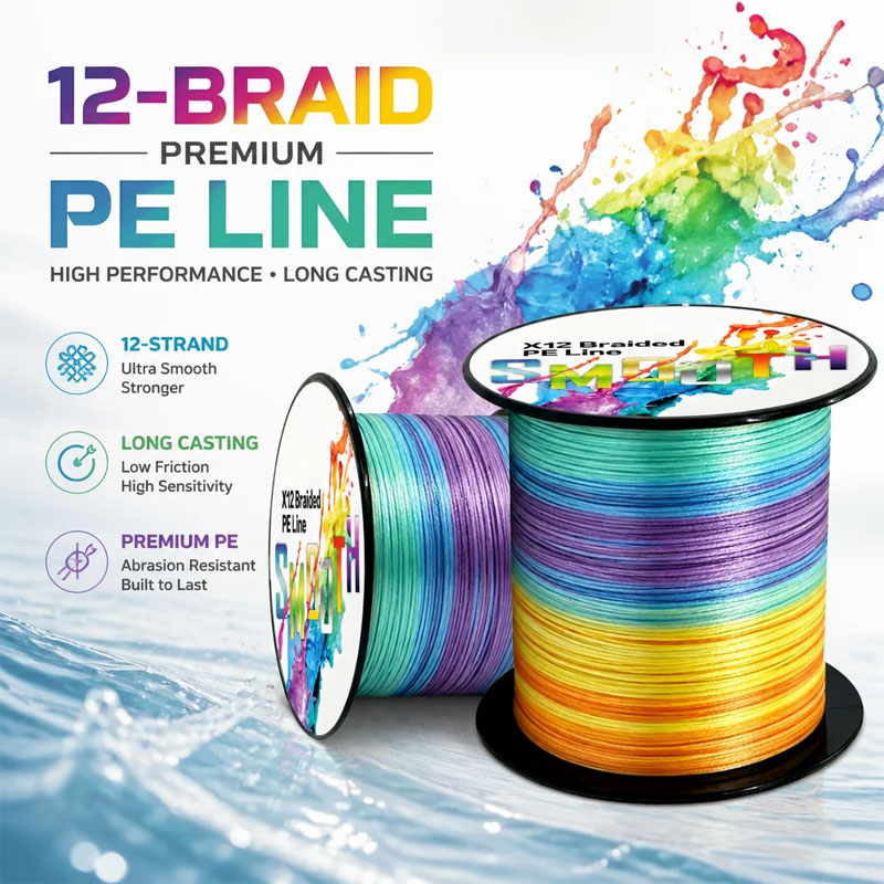 Fish Finder Cable - MATEER 1000/500/300M 12 Telli Örgülü Balıkçılık